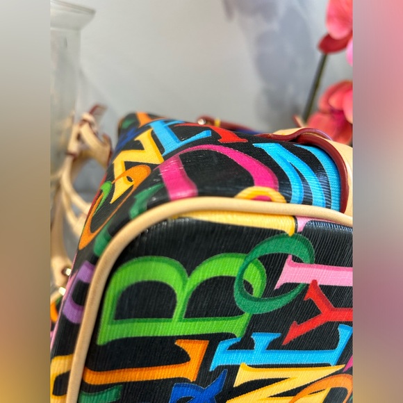 Dooney & Bourke Retro Grafica multicolor rainbow drawstring bag NEW - Picture 7 of 9